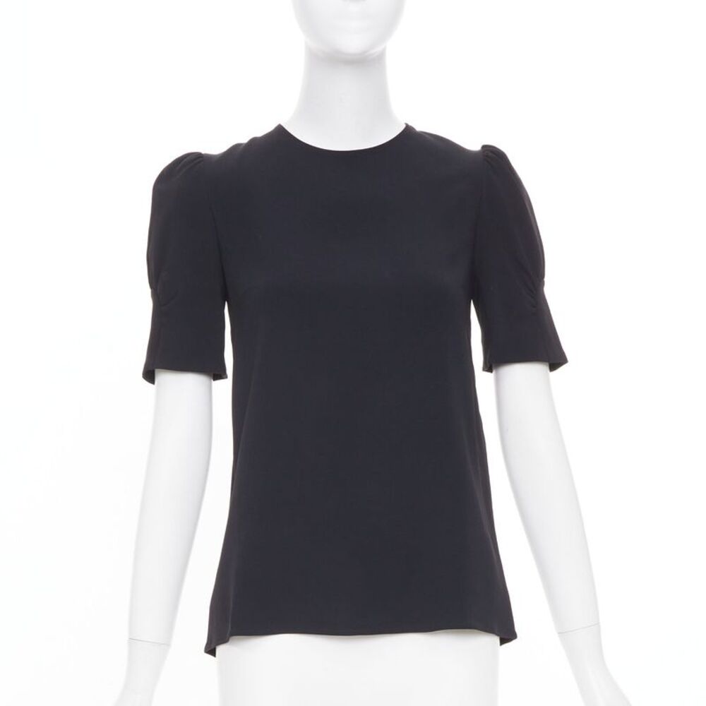 Stella McCartney Black Puff Short Sleeve Top